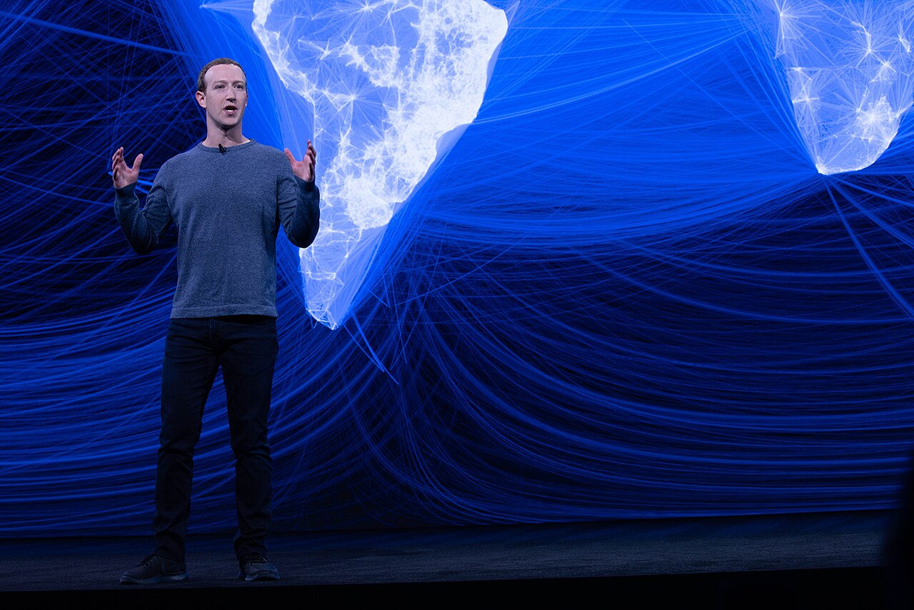 Mark Zuckerberg durante una presentación de Meta